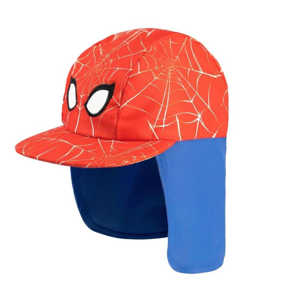 Spider-Man Boys Face Curved Peak Fitted Cap / Red/Blue/White